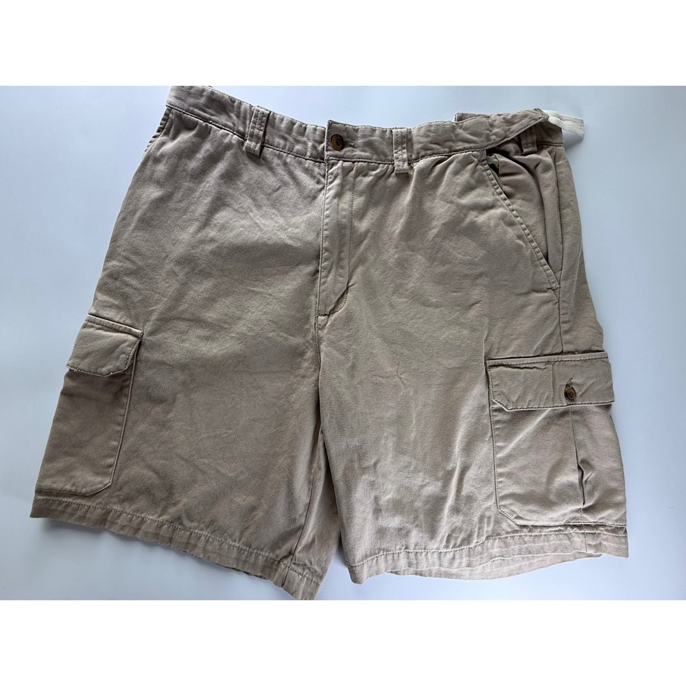 Geoffrey Beene Men's W38 Khaki Cargo Shorts 100% Cotton